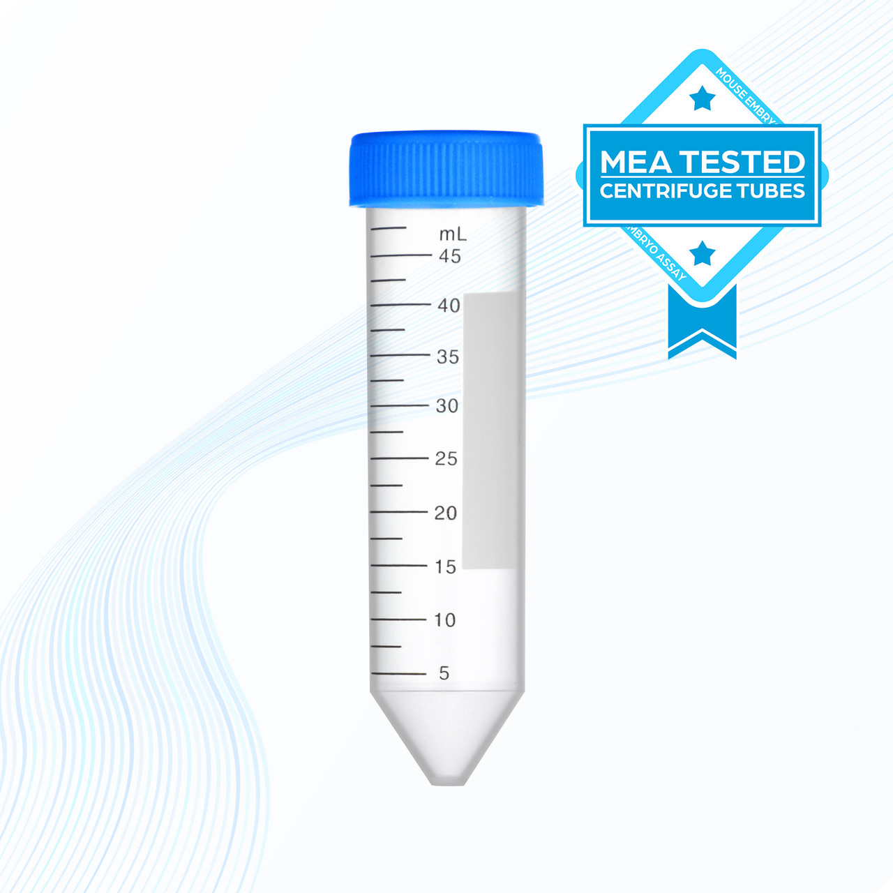 MTC Bio EmbryoGuard™ M6250 MEA Tested 50mL Centrifuge Tubes, Sterile — RNase/DNase/Pyrogen-Free