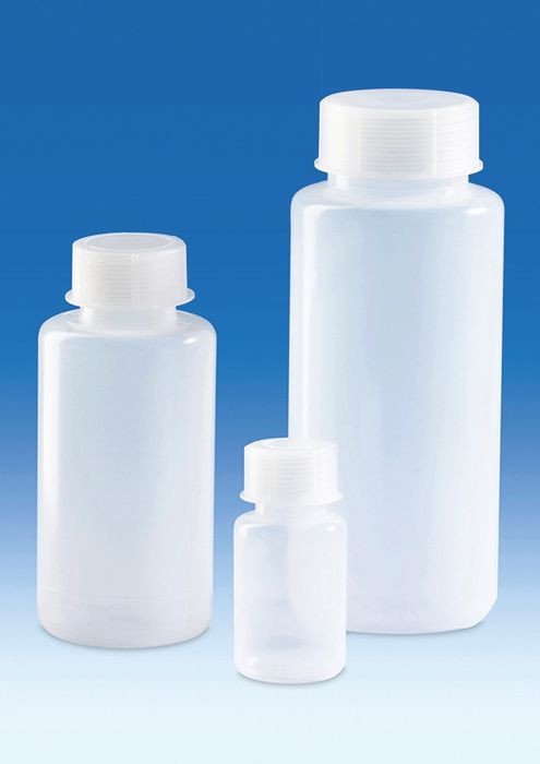 BRAND 93789 Wide-mouth bottles, PE-LD, 250 ml