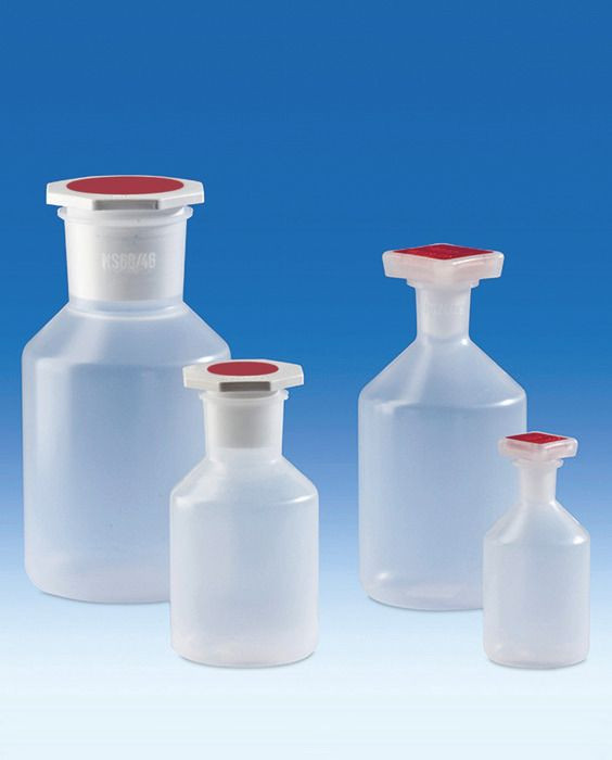 BRAND 100494 Reagent bottles, PP, with stopper, 250 ml, stopper type A
