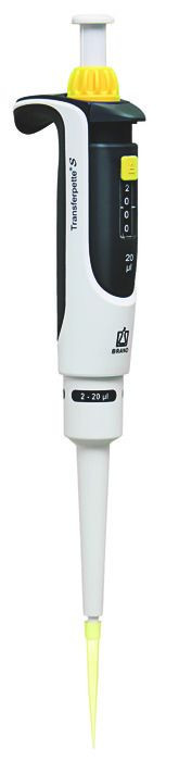 BRAND 705872 Transferpette S Single-Channel Pipette, Adjustable, 2 - 20 µl, D-20