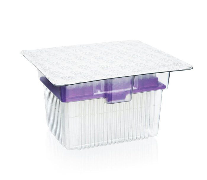 BRAND 732114 Pipette Tips, 50 - 1,250 µl, PP, colorless, racked, TipRack (refill system), 86 mm