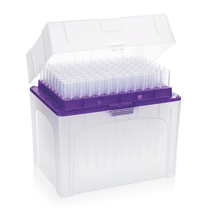 BRAND 732214 Pipette Tips, 50 - 1,250 µl, PP, colorless, racked, TipBox, 86 mm