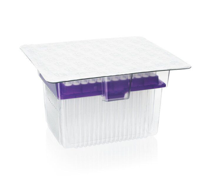 BRAND 732618 Filter Pipette Tips, 50 - 1,250 µl, PP, filter PE, colorless, racked, TipRack (refill system), 102 mm