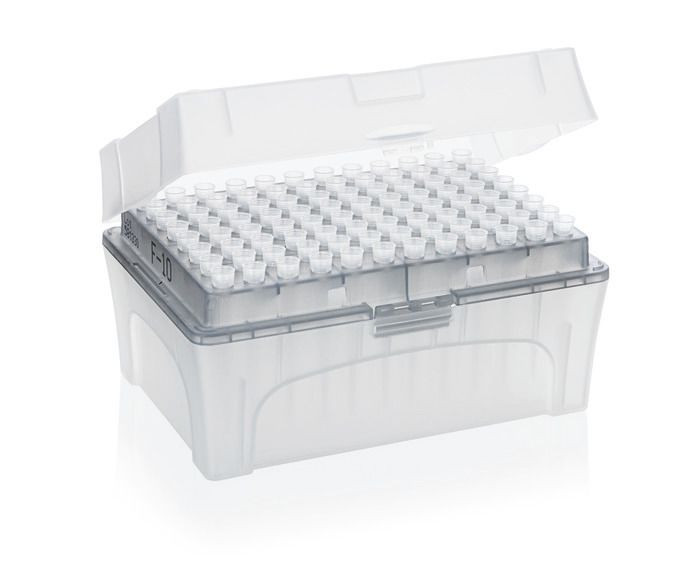 BRAND 732704 Filter Pipette Tips, 0.5 - 10 µl, PP, filter PE, colorless, racked, TipBox