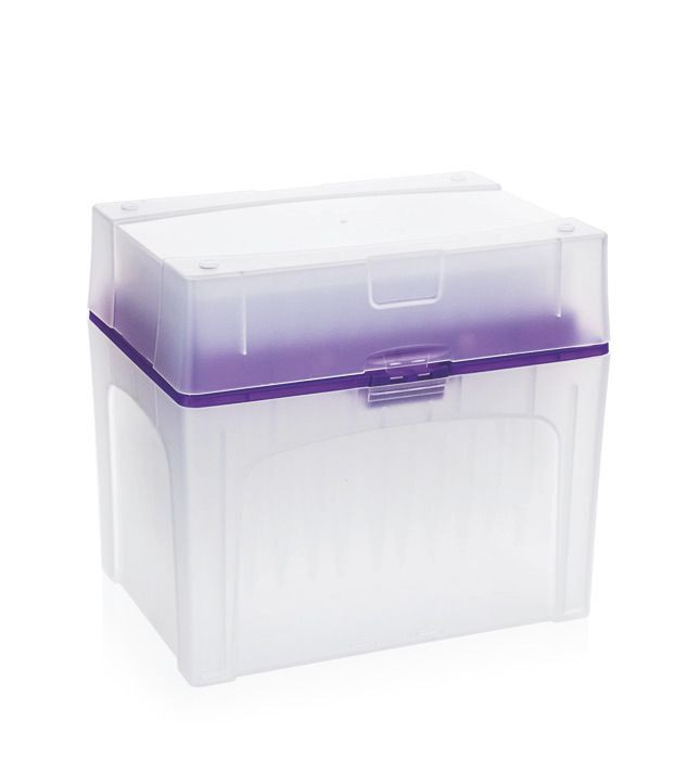 BRAND 732716 Filter Pipette Tips, 50 - 1,250 µl, PP, filter PE, colorless, racked, TipBox, 86 mm