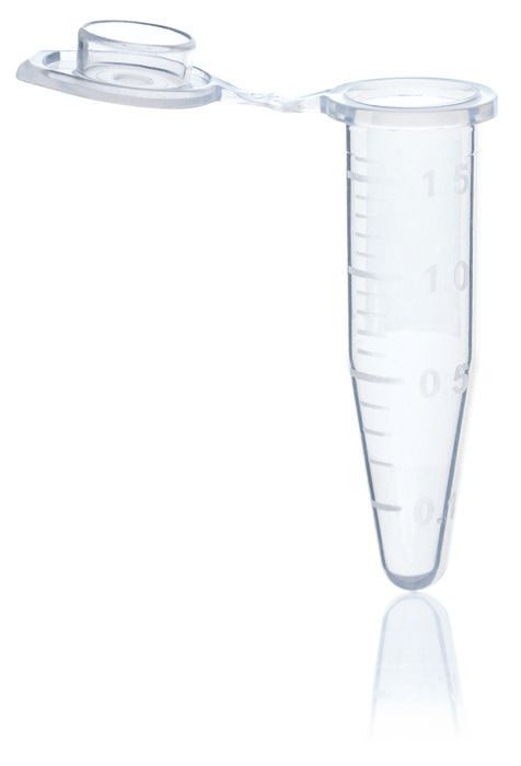BRAND 780420 Microcentrifuge tubes, PP, 1.5 ml, with attached cap, transparent