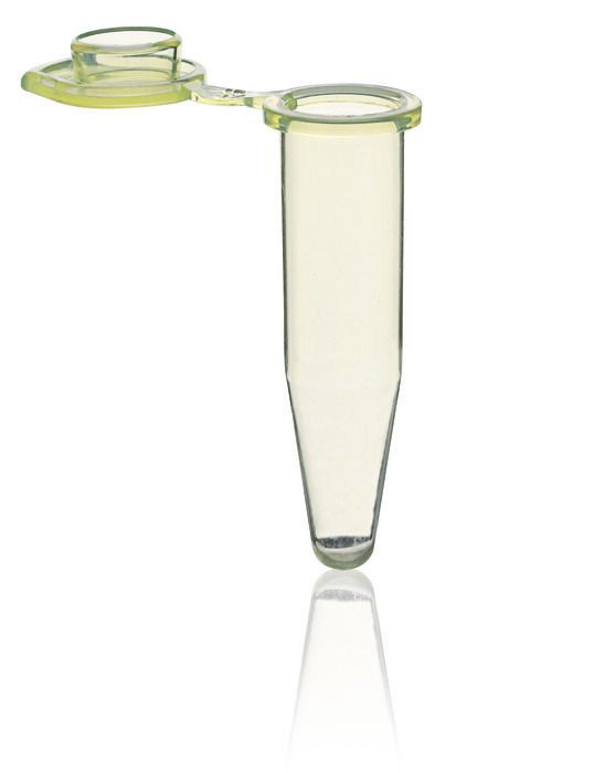 BRAND 781312 PCR Single Tubes, PP, 0.5 ml, yellow