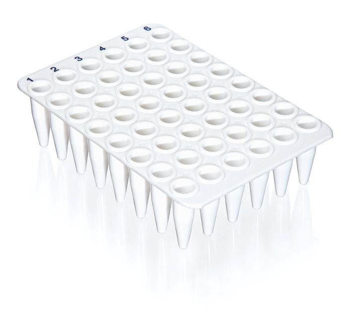 BRAND 781416 PCR plate 48-well, PP, 0.2 ml, without skirt, white