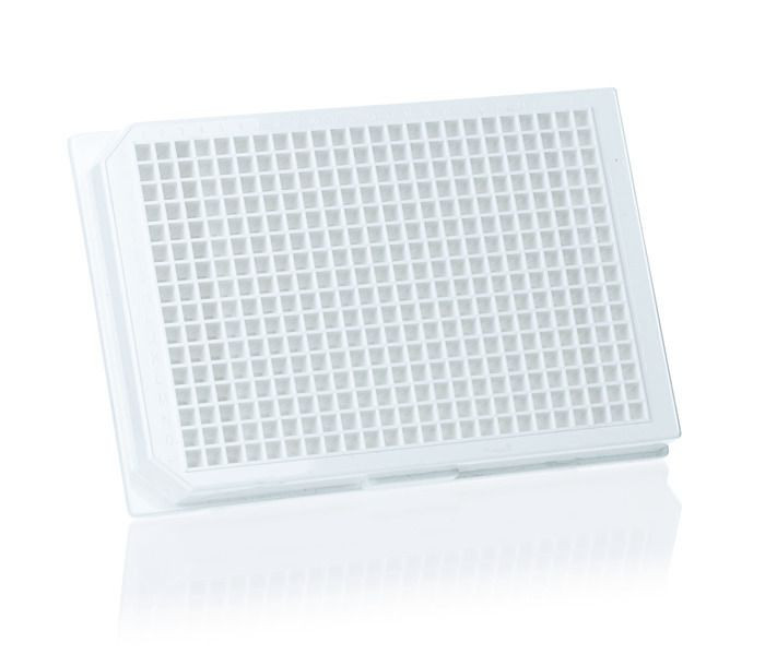 BRAND 781626 BRANDplates 384-Well Microplate, pureGrade, PS, 120 µl, transparent bottom, white