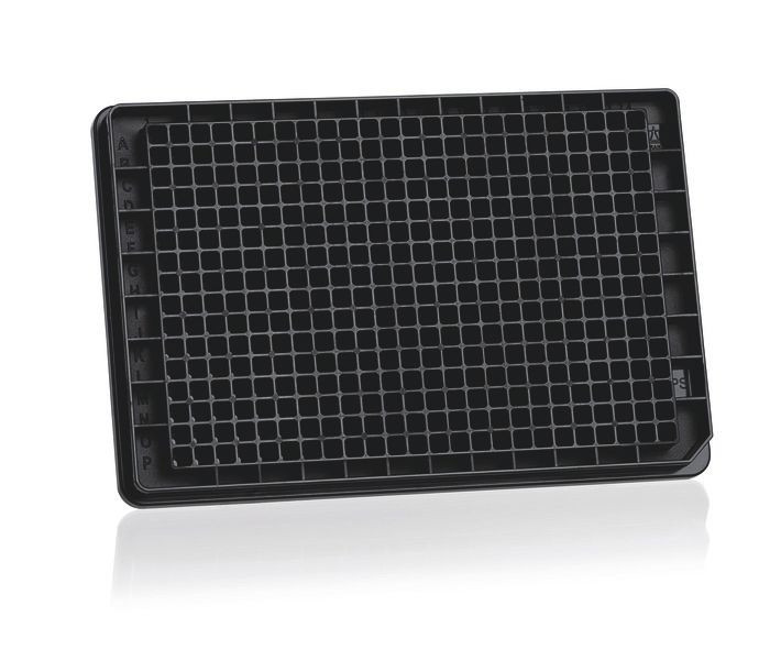 BRAND 781682 BRANDplates 384-Well Microplate, pureGrade S, PS, F-bottom, sterile, 100 µl, standard, black