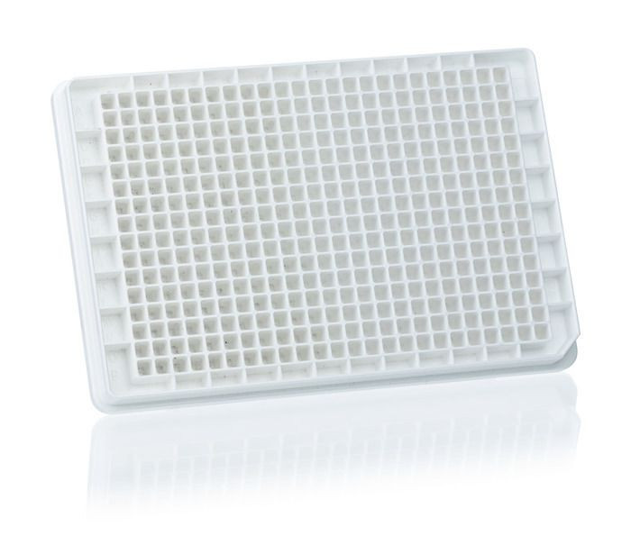 BRAND 781981 BRANDplates 384-Well Microplate, cellGrade, PS, F-bottom, sterile, 100 µl, standard, white