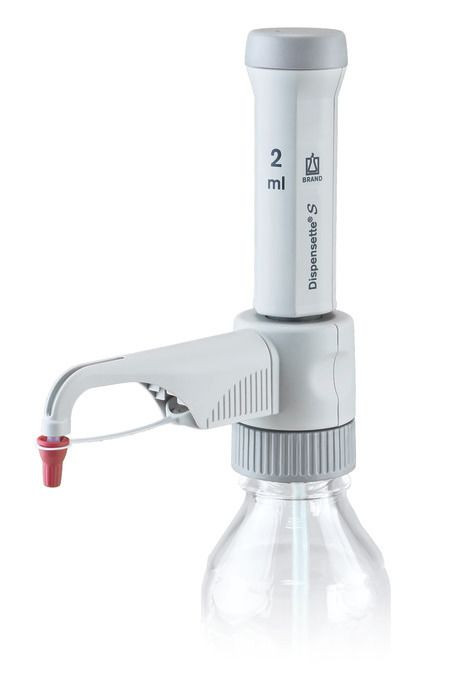 BRAND 4600220 Dispensette S Bottle-Top Dispenser, Fixed-Volume, 2 ml
