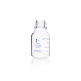 DURAN 1092234 pressure plus+ GL 45 Laboratory Bottle, clear, without screw cap and pouring ring, 250 mL, Case of 10