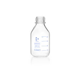 DURAN 1092235 pressure plus+ GL 45 Laboratory Bottle, clear, without screw cap and pouring ring, 500 mL, Case of 10