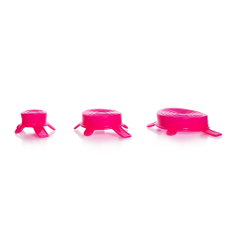 Kimble 291110012 Silicone Lid Set S-M-L, Pink, Case of 3