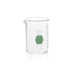 Kimble 14000G-150 KIMAX Colorware Beaker, low form, with spout, Green, 150 mL, Case of 12