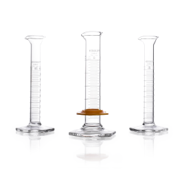Kimble 20022-50 KIMAX Graduated Cylinder, Class B, TC, with Single Scale and Bumper, 50 mL, Case of 12
