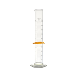 Kimble 20024-1000 KIMAX Graduated Cylinder, Class B, with White Single Metric Scale and Bumper, 1000mL, Case of 4