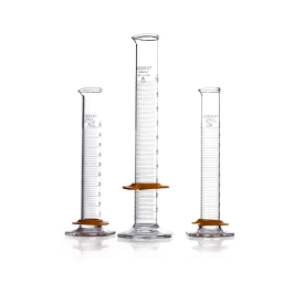 Kimble 20027-10 KIMAX Graduated Cylinders, Class A, with Single Scale and Bumper, 10 mL, Case of 6