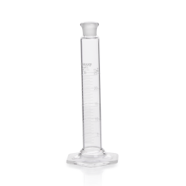Kimble 20039-1000 KIMAX Graduated Mixing Cylinder, Class B, with Pennyhead Glass Stopper and White Scale, 1000 mL, Case 