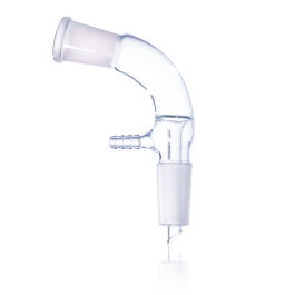 Kimble 276410-0000 KONTES 105° Distillation Bent, With Vacuum Take-Off and Inner Hose Connection, 19/22 mm