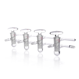Kimble 216130-0005 KONTES Double Vacuum and Gas Manifold, With Vacuum Chambers, 450 mm