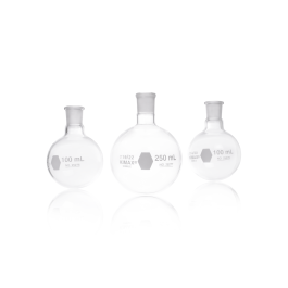 Kimble 25277-250 KONTES Round Bottom Short Neck Boiling Flask, 19/22, 250 mL, Case of 12