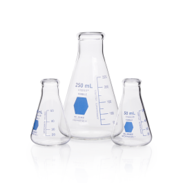 Kimble 26500B-500 KIMAX Coloware Erlenmeyer Flask, Blue, 500 mL, Case of 6
