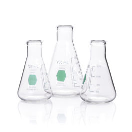 Kimble 26500G-50 KIMAX Coloware Erlenmeyer Flask, Green, 50 mL, Case of 12