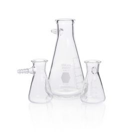 Kimble 27060-500 KIMAX Graduated Filter Flask, Glass Side Arm, 500 mL, Case of 18