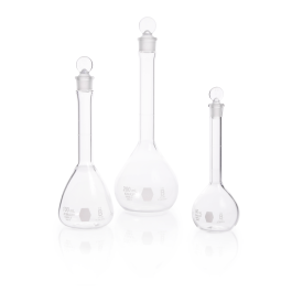 Kimble 28015-500 KIMAX Volumetric Flask, Class B, with Pennyhead Glass Stopper, 500 mL, Case of 12