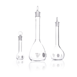 Kimble 28017-1000 KIMAX Serialized and Certified Volumetric Flask, Class A, with Pennyhead Glass Pennyhead, 1000 mL