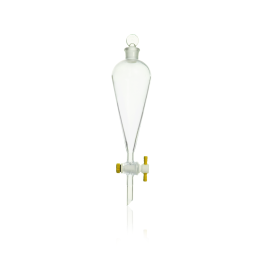Kimble 29048F-500 KIMAX Squibb Pear-Shaped Separatory Funnel With Glass Stopper, 500mL, Case of 4