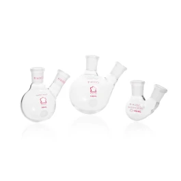 Kimble 294990-0050 KONTES Angled Two Neck Round Bottom Flask, 19/22, 19/22, 50 mL