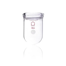 Kimble 296100-0100 KONTES Cylindrical Reaction Flask, 100 mL