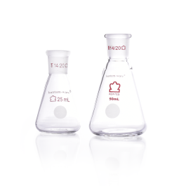 Kimble 296500-0010 KONTES Jointed Narrow Mouth Erlenmeyer Flask, 14/20, 10 mL
