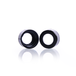 Kimble 73804-24400 Open-Top Black Phenolic Screw Thread Caps, 24-400, Case of 144