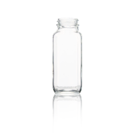 Kimble 5611648B Clear Glass French Square Bottles, Bulk Packs, Shrink Modules Without Caps, 500 mL, Case of 40