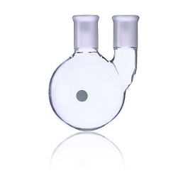 Kimble 605000-0224 KONTES Two Vertical Neck Round Bottom Flask, 24/40, 100 mL