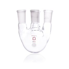 Kimble 607000-4724 KONTES Four Vertical Neck Round Bottom Flask, 250 mL