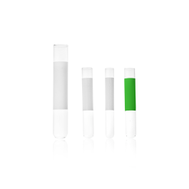 Kimble 60B12BZL MARK-M Borosilicate Glass Tube With Yellow 1-3/8" Vertical Label, 12 x 75 mm, 5 mL, Case of 1,000