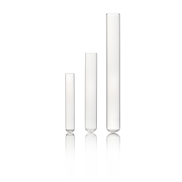 Kimble 73500-16100 Plain Disposable Borosilicate Glass Tube, 16 x 100 mm, 15 mL, Case of 1,000