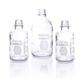 Kimble 61110-125 Storage/Media Bottles Only, With Graduations, 125 mL, Case of 48