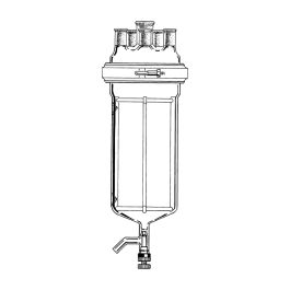 Kimble 614100-5005 KONTES 5L Unjacketed Reaction Flask Assembly