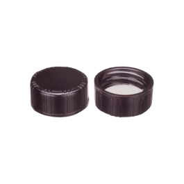 Kimble 73808-24410 Black Polypropylene Screw Thread Cap, Welded PTFE-Faced Silicone Liner, 24-410, Case of 144
