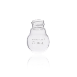 Kimble 747510-2520 KONTES Short Neck Threaded Boiling Flask, 25 mL