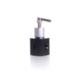 Kimble H86728-0000 Three-Way Valve, CTFE Valve Seat, PTFE Plug