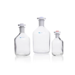 Kimble KC15097-500 KimCote Enlarging Connecting Adapter, With Color-Coded PTFE Flathead Stopper, Blue, 500 mL, Case of 6