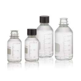 Wheaton 219439 Media / Lab Bottle, Clear, Graduated, without cap, 500 mL, Case of 24