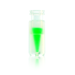Wheaton W225187 12 x 32mm Polypropylene Vial With Insert, Snap/Crimp Finish, 11 mm, 500µL, Case of 1,000